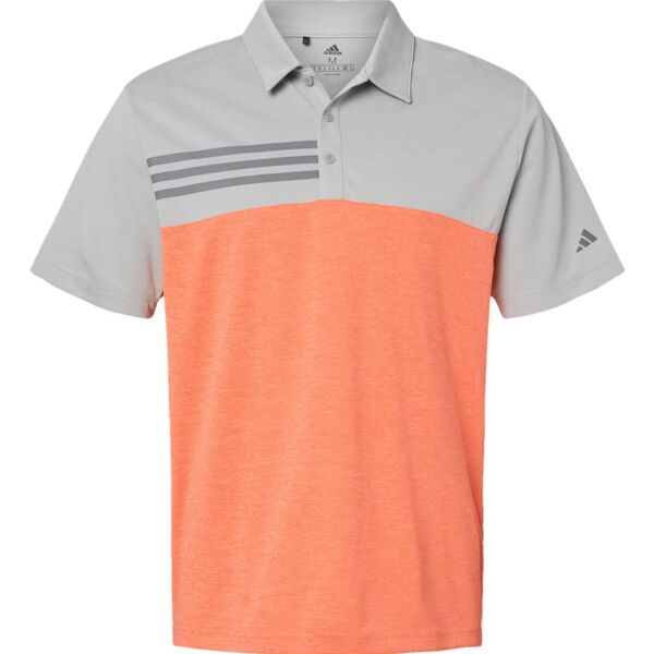 Heathered Colorblocked 3-Stripes Polo Thumbnail