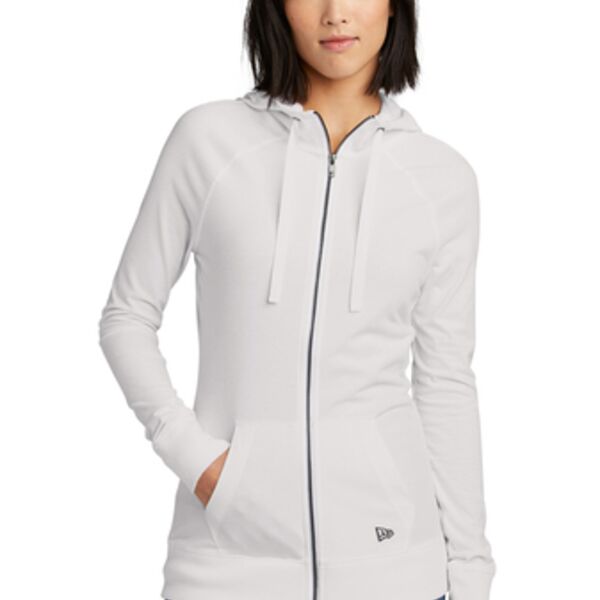 Ladies Sueded Cotton Blend Full Zip Hoodie Thumbnail